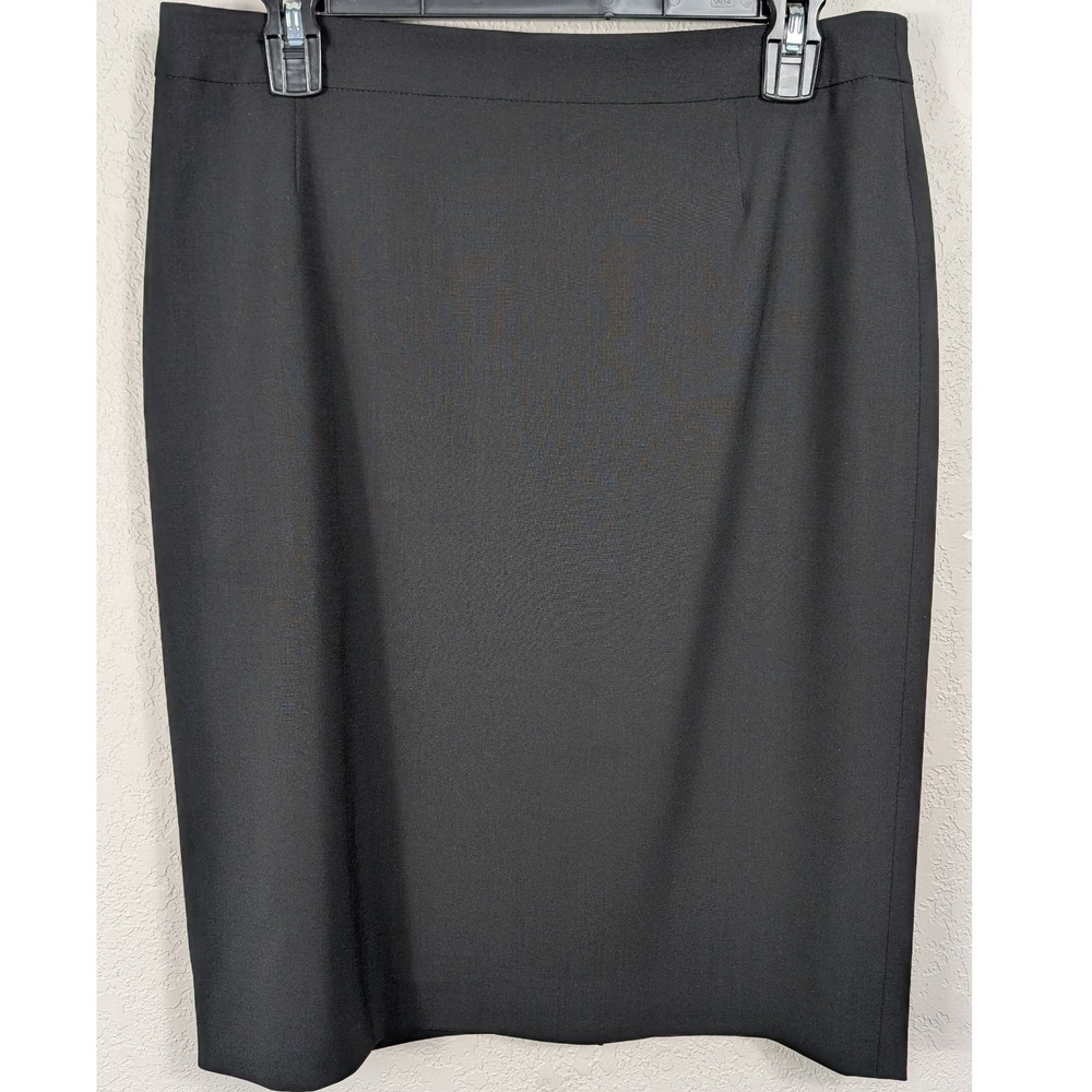 BOSS Hugo Boss‎ Black Pencil Skirt Knee Length Fully Lined Size 8